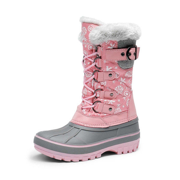 Kids Waterproof Snow Boots - PINK -  0